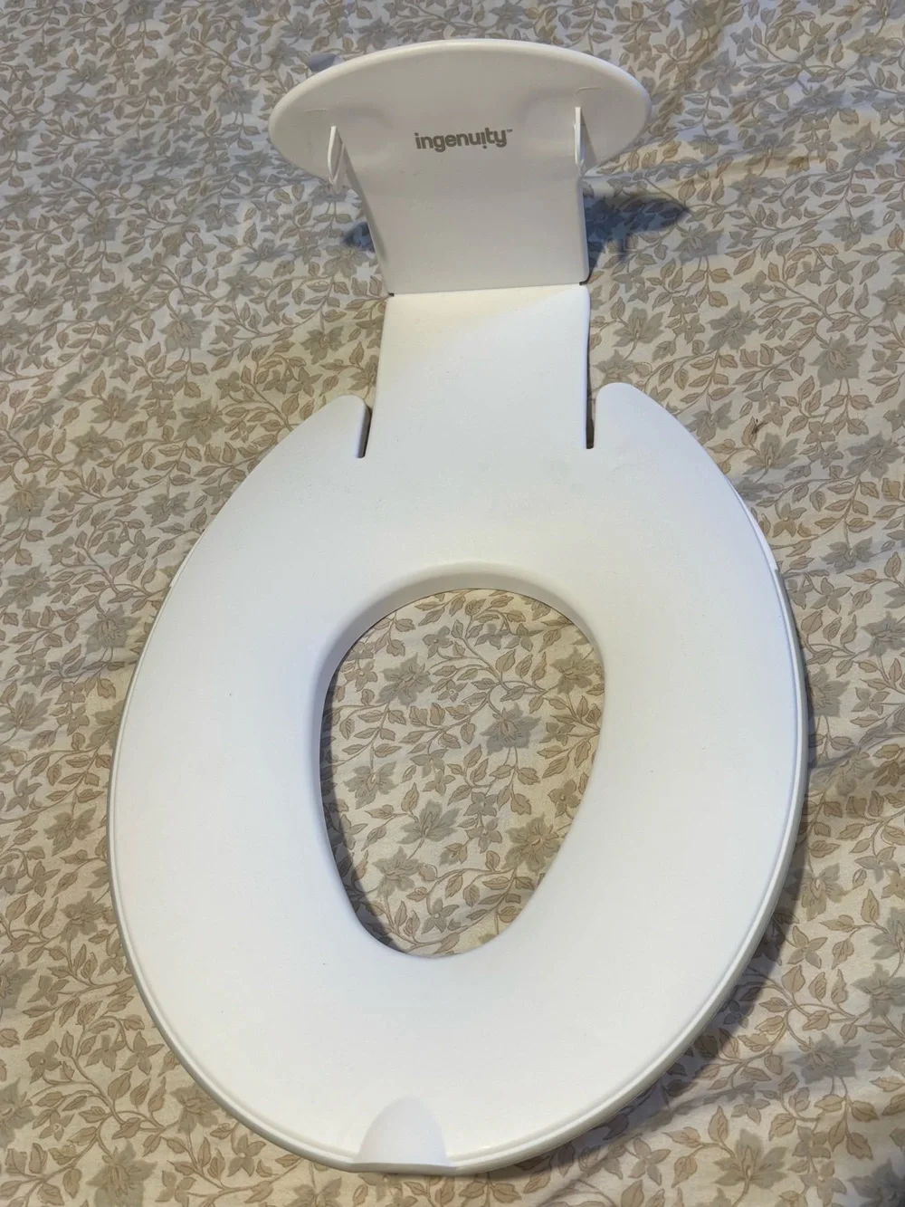 Ingenuity White Toddler Toilet Seat with Backrest